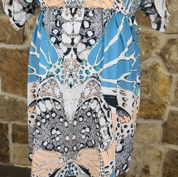 Hale Bob M MEDIUM Moth Butterfly Print Dress - Picture 5 of 11